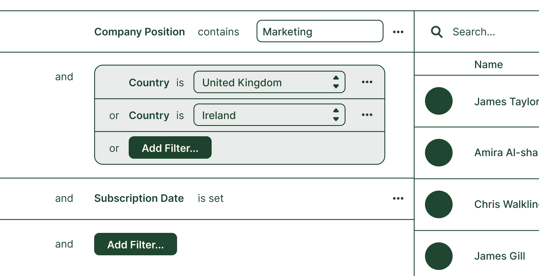 List management and segmentation