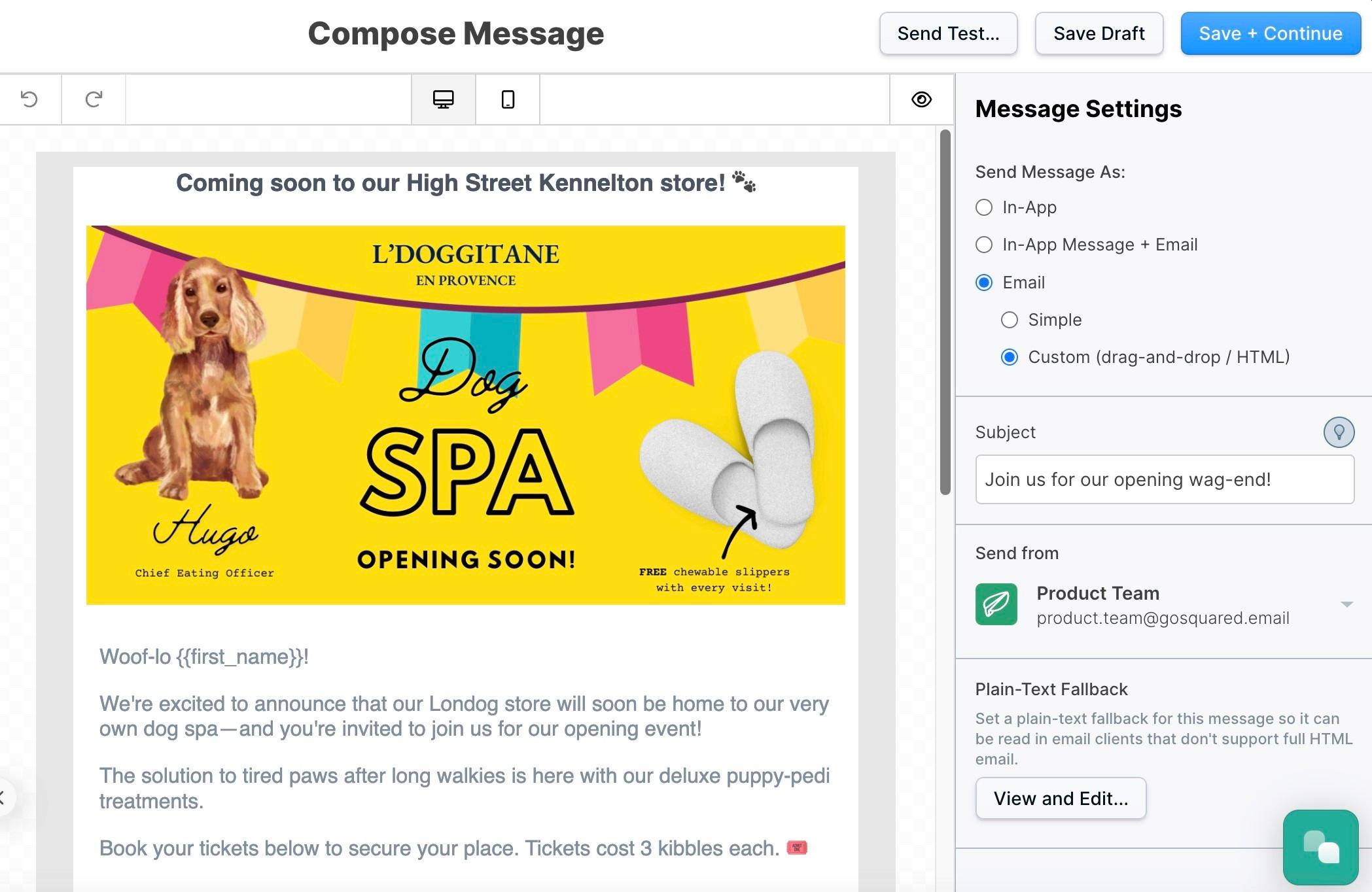 Ecosend email template builder