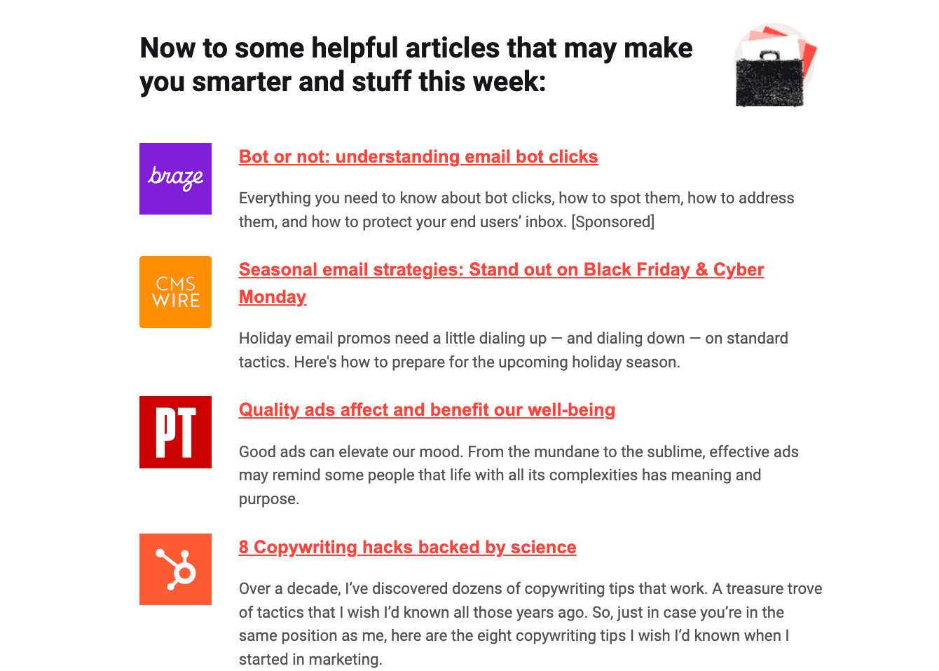really good emails