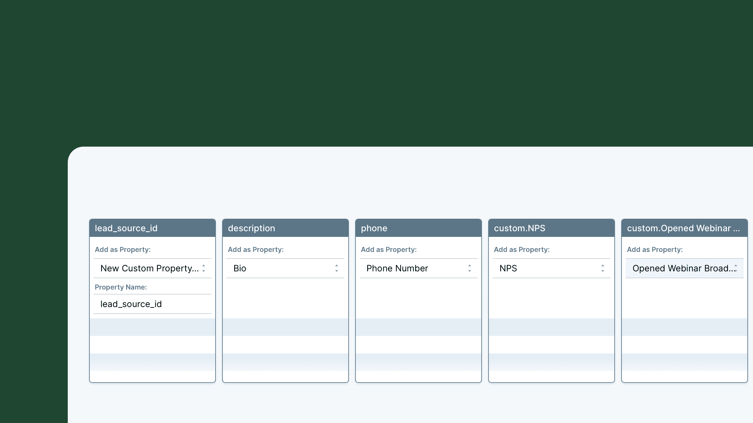 Custom Property Mapping