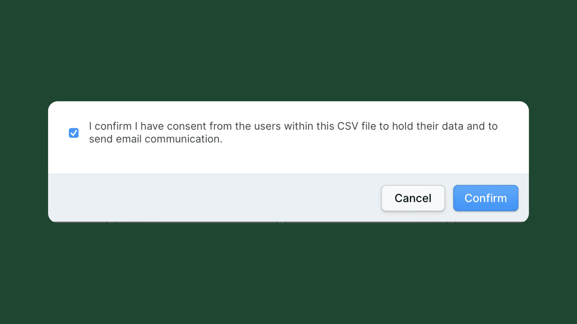 Confirm consent when importing Contacts