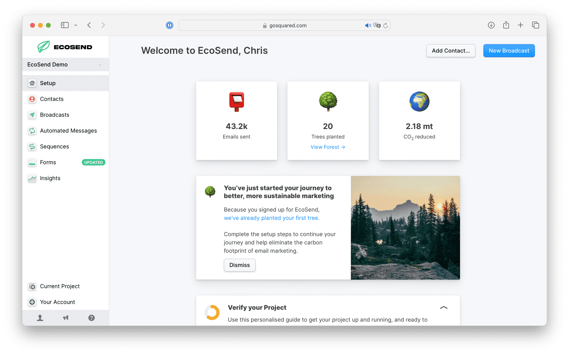 Check out your trees planted in real-time