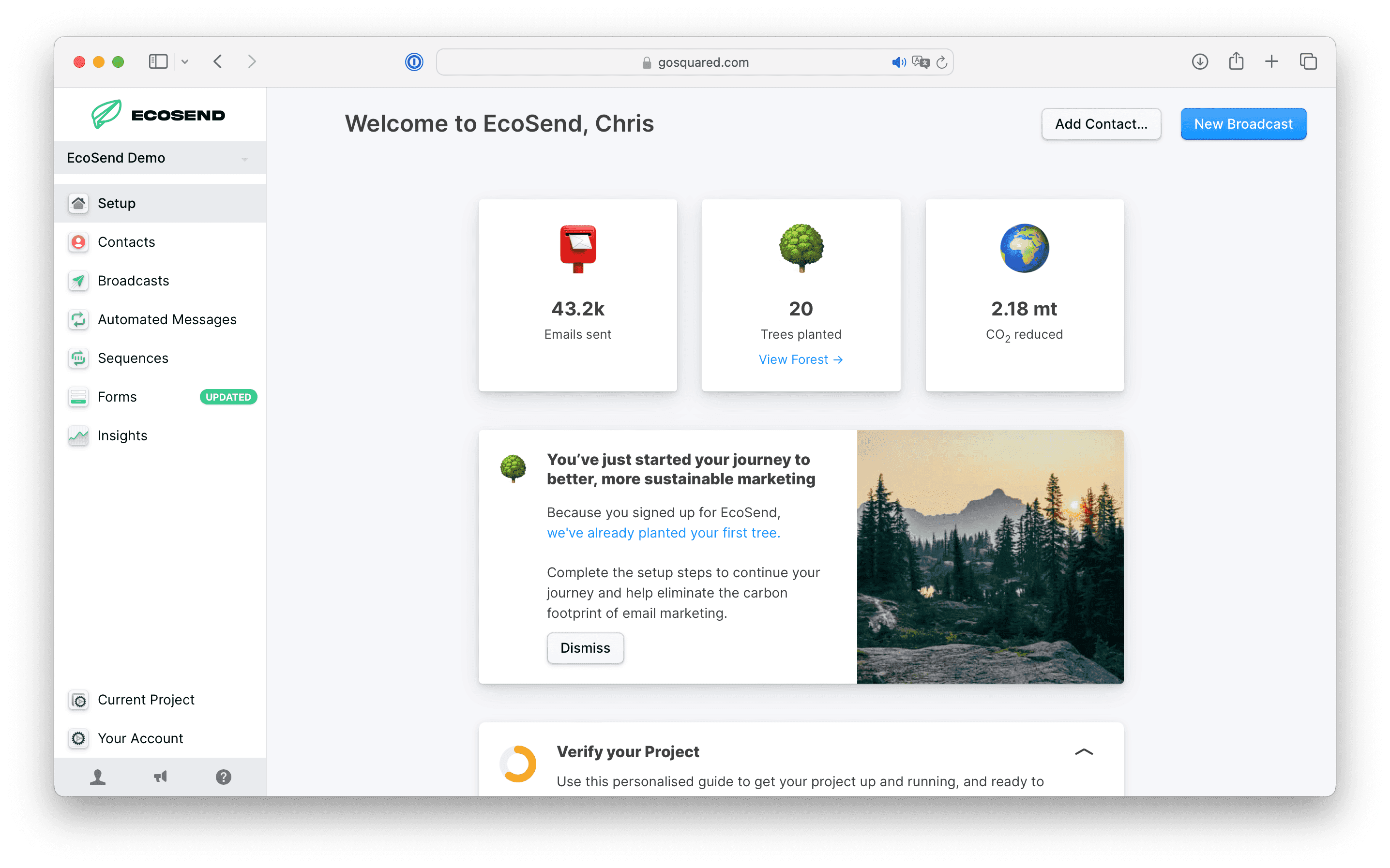 Check out your trees planted in real-time