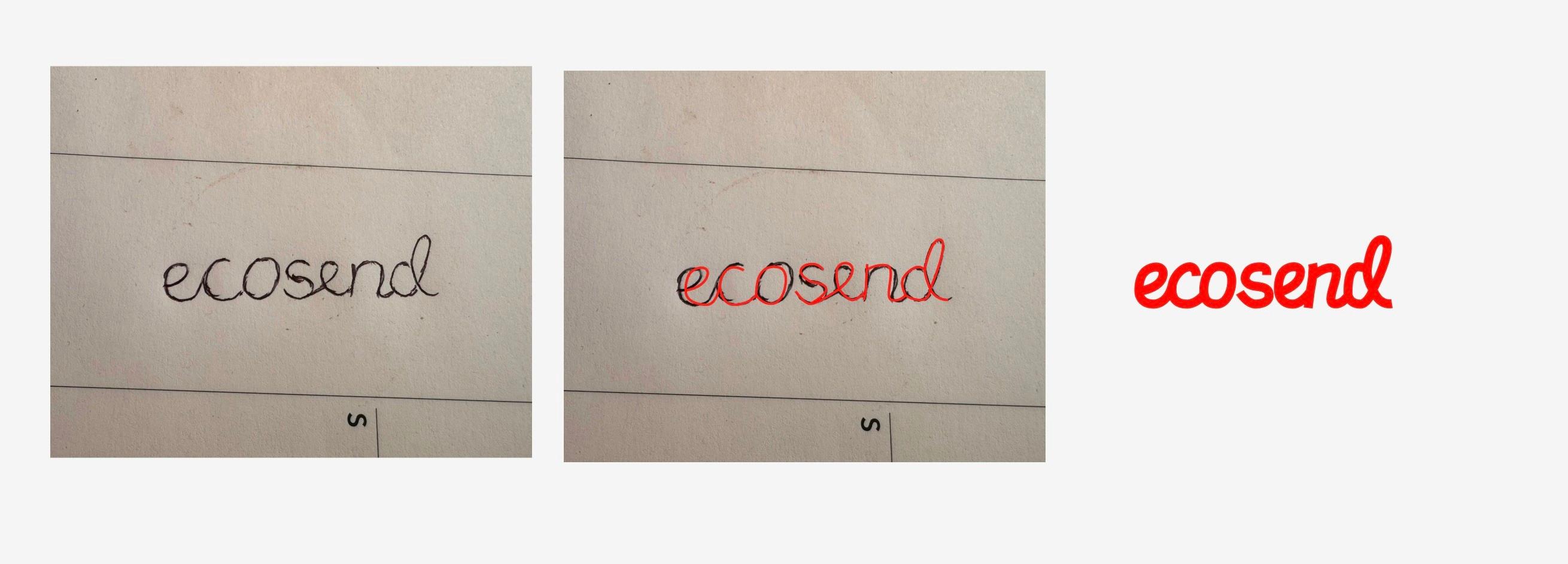 Sketches of the EcoSend logo