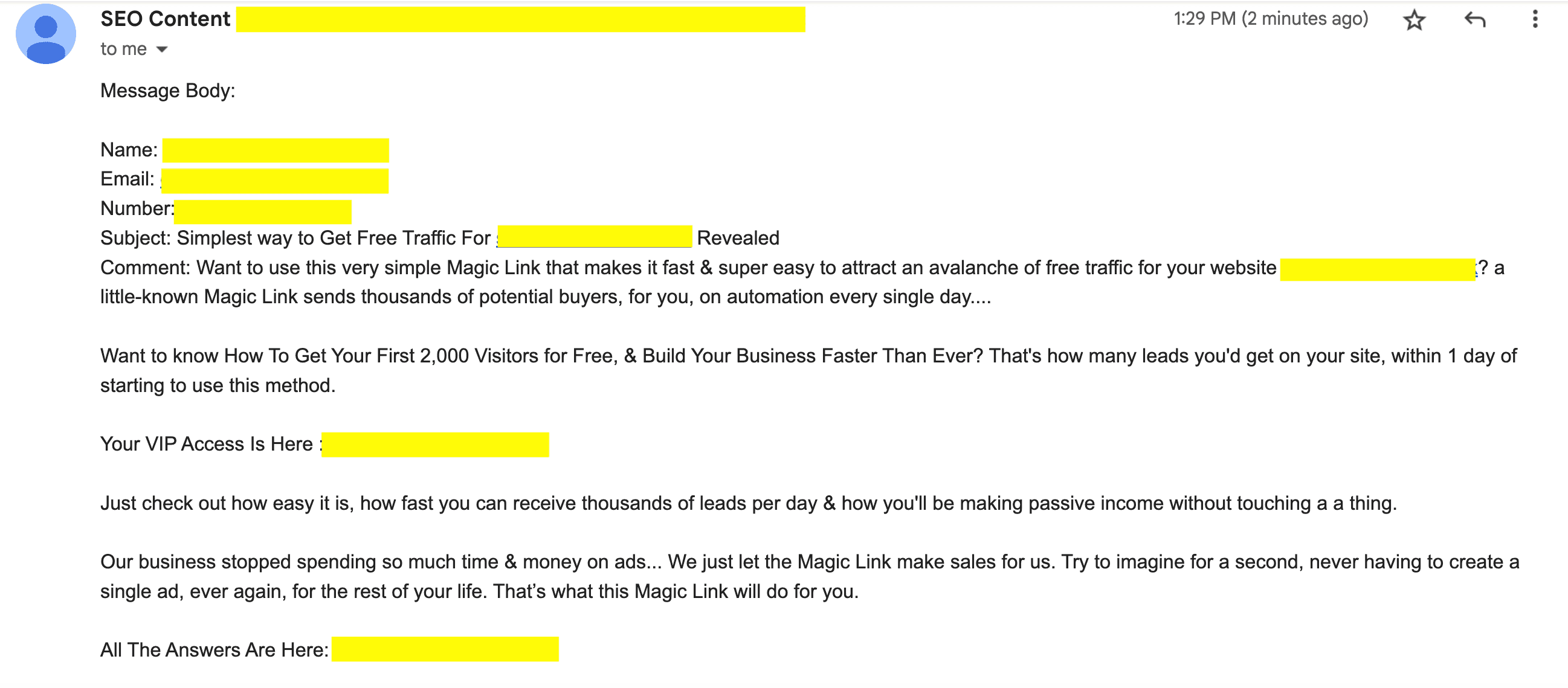 AI generated email marketing copy