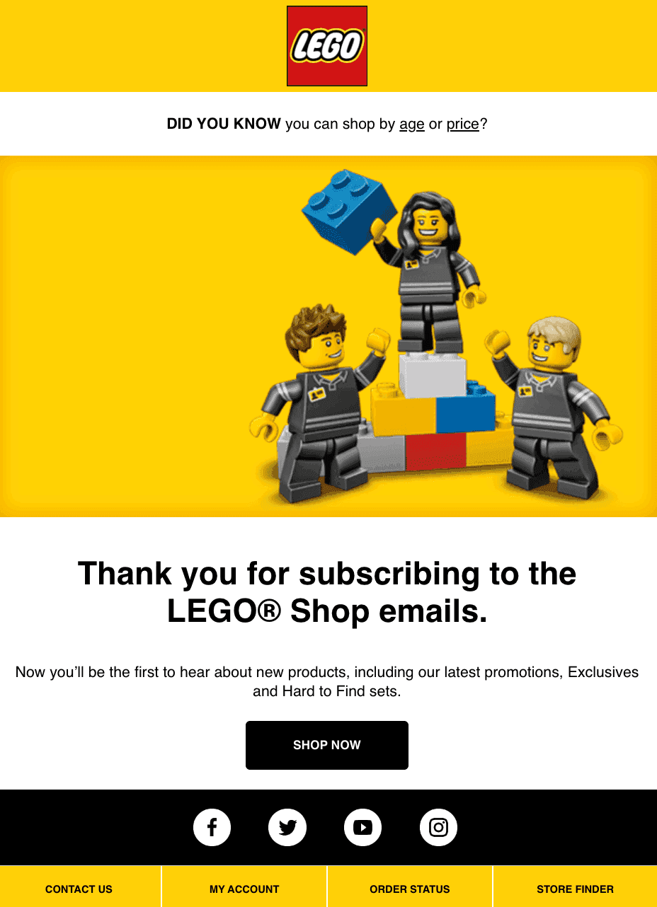 Lego newsletter