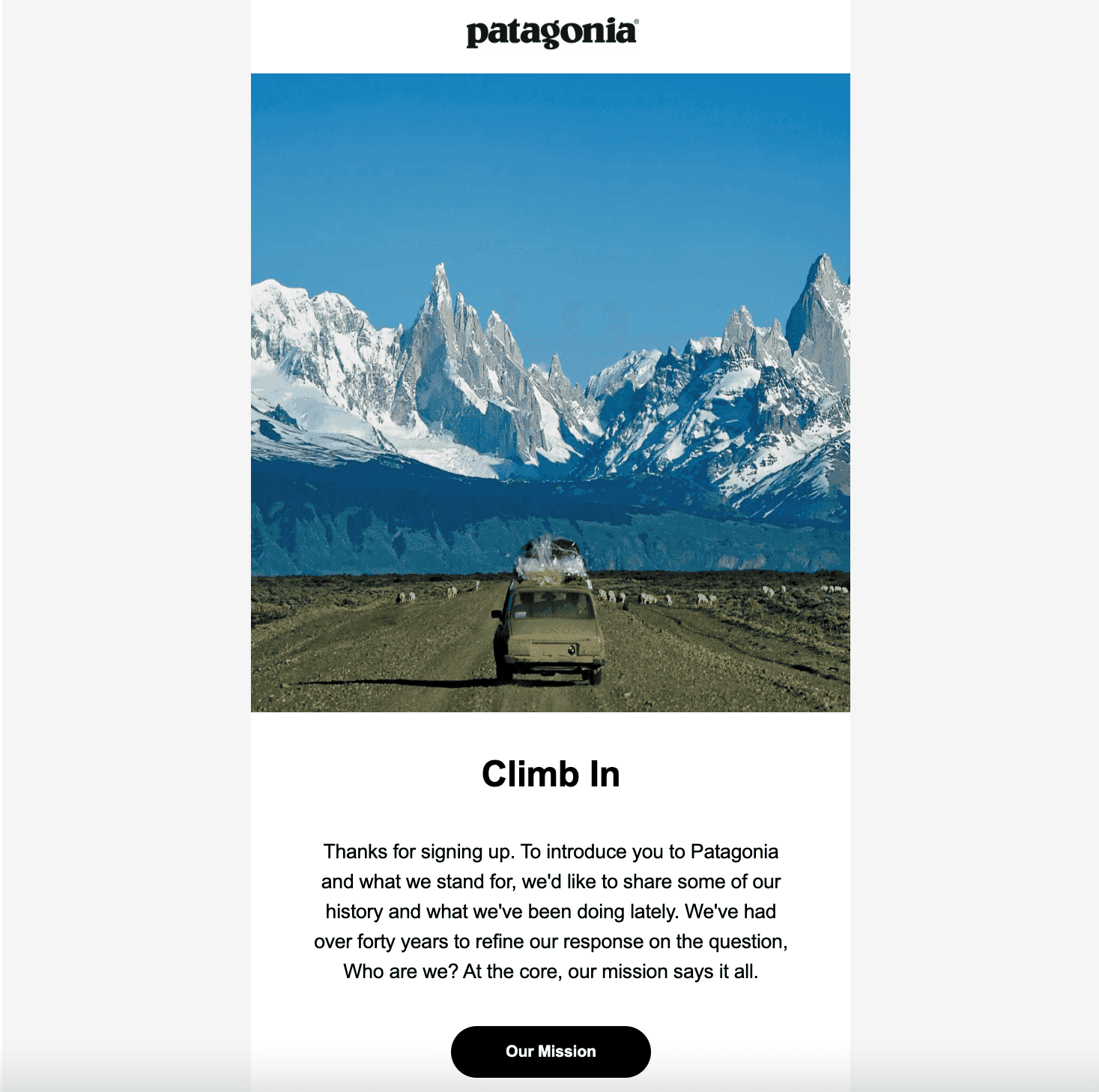 welcome email examples