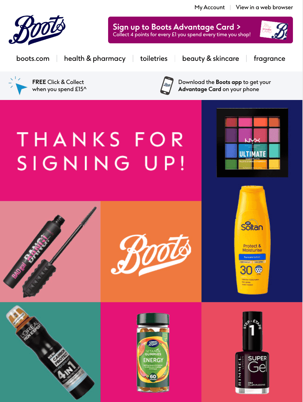 Boots newsletter