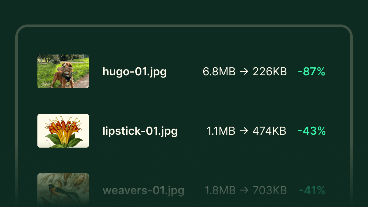 Automatic image optimisation