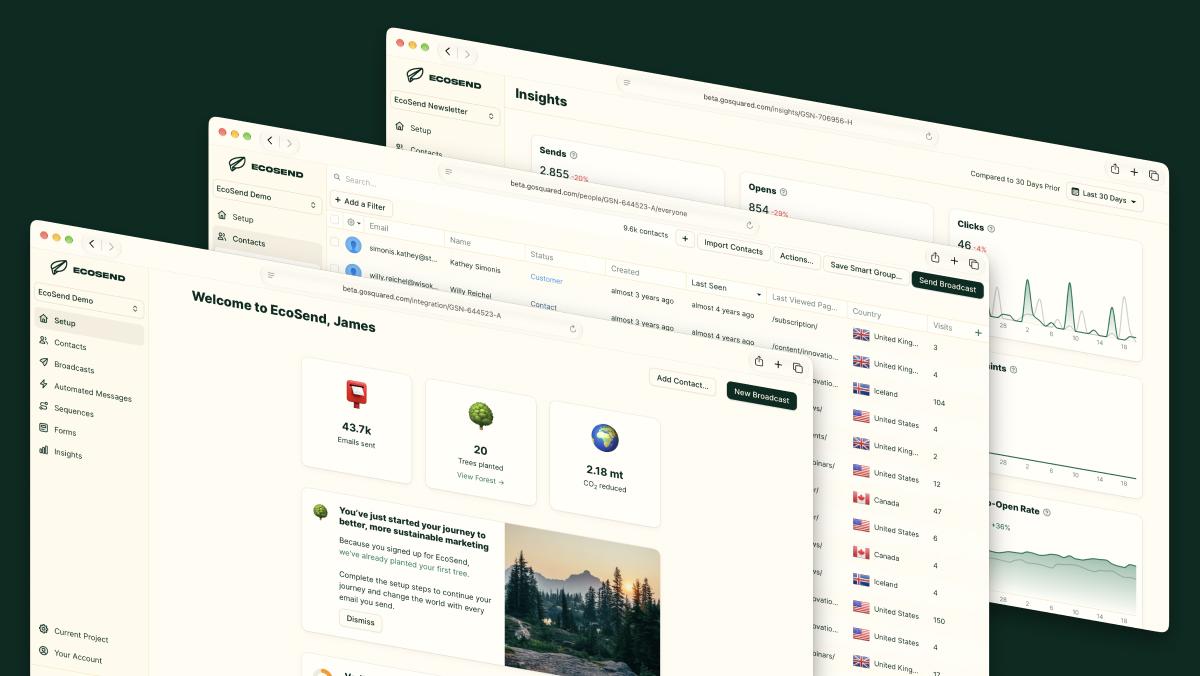 The all new look and feel of EcoSend