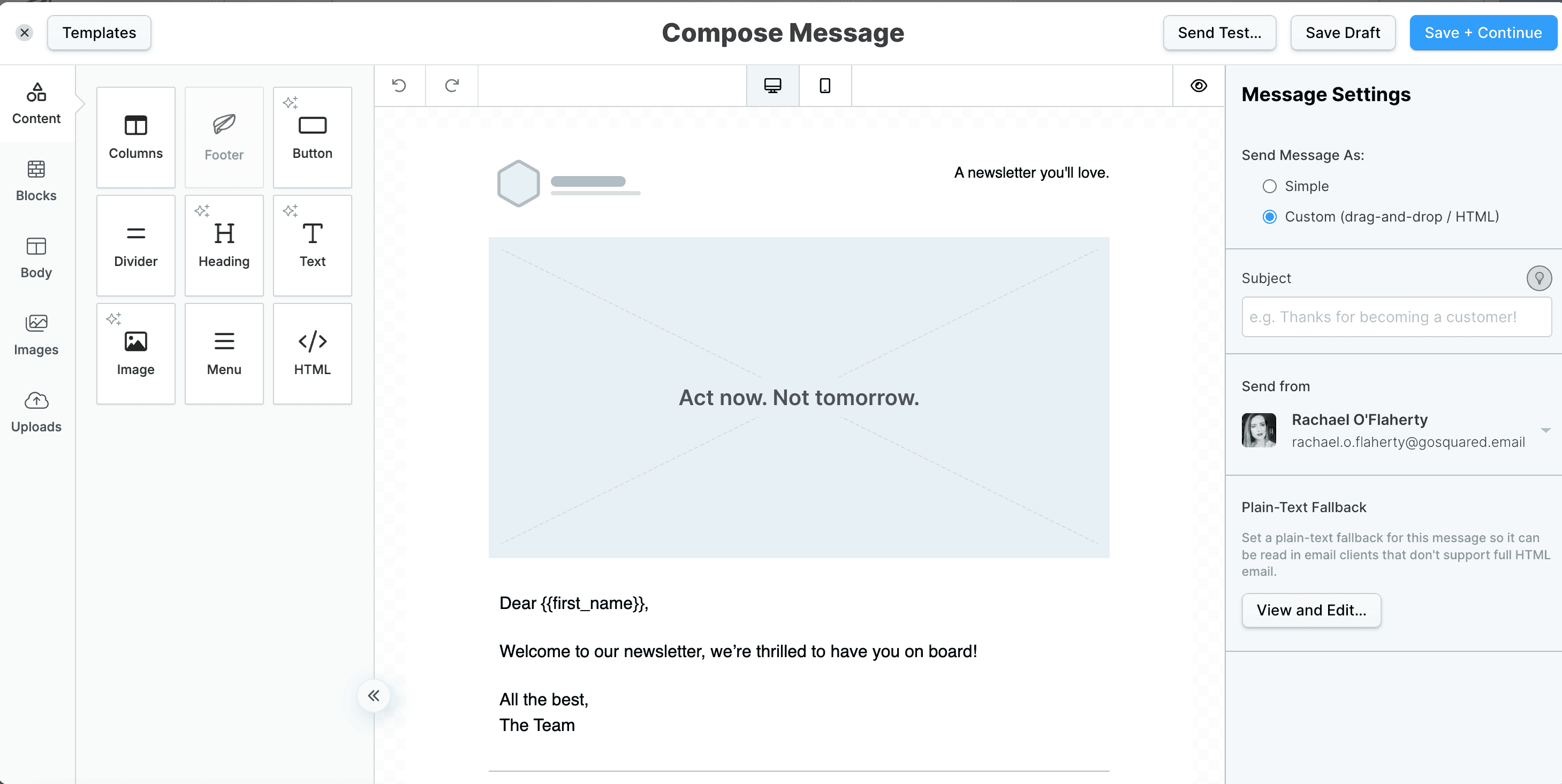 tinyletter alternatives ecosend