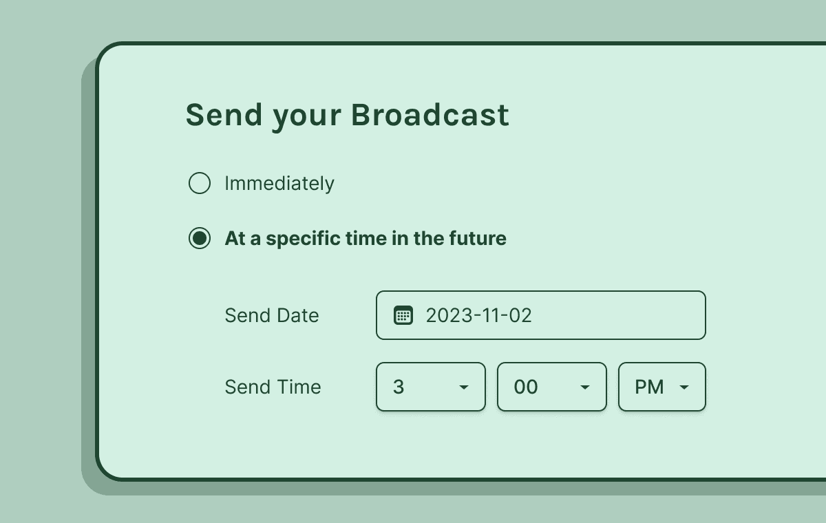 Scheduled Broadcasts are now live