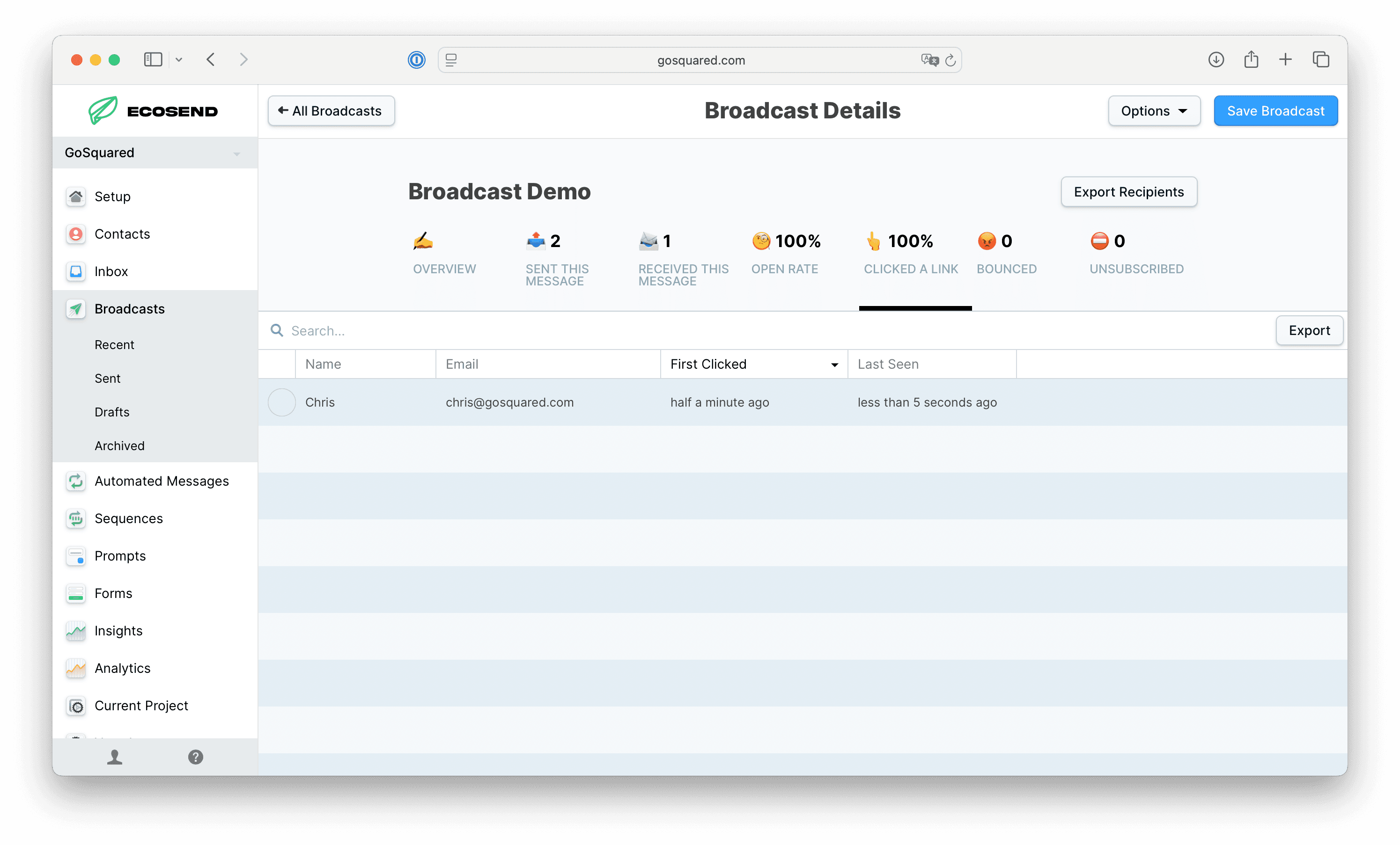 Campaign Metrics