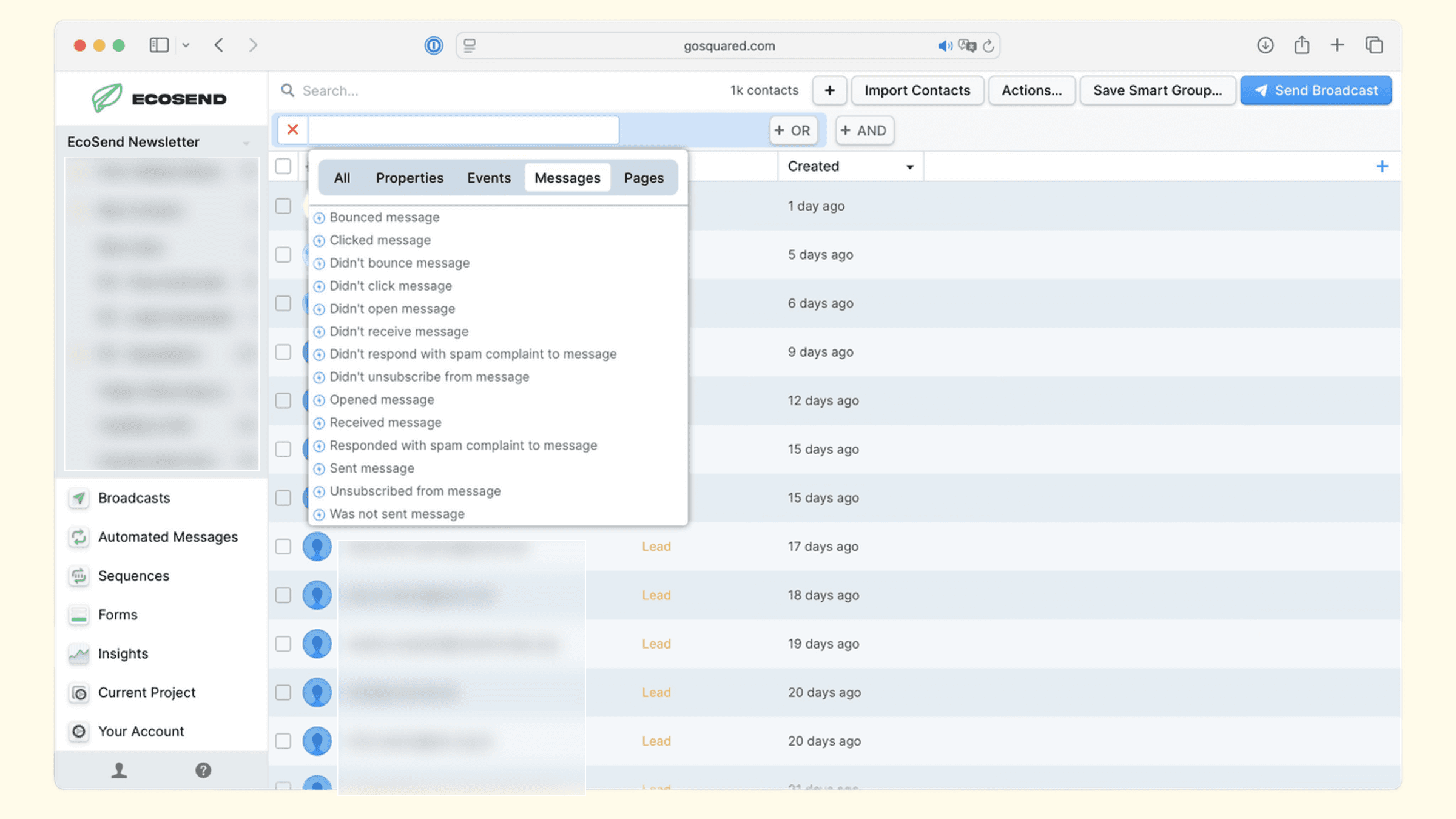 Identifying Bounces in EcoSend