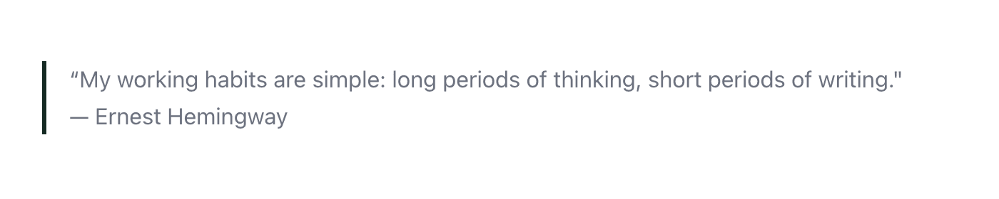 Screenshot of the Quote block in the EcoSend Email Builder