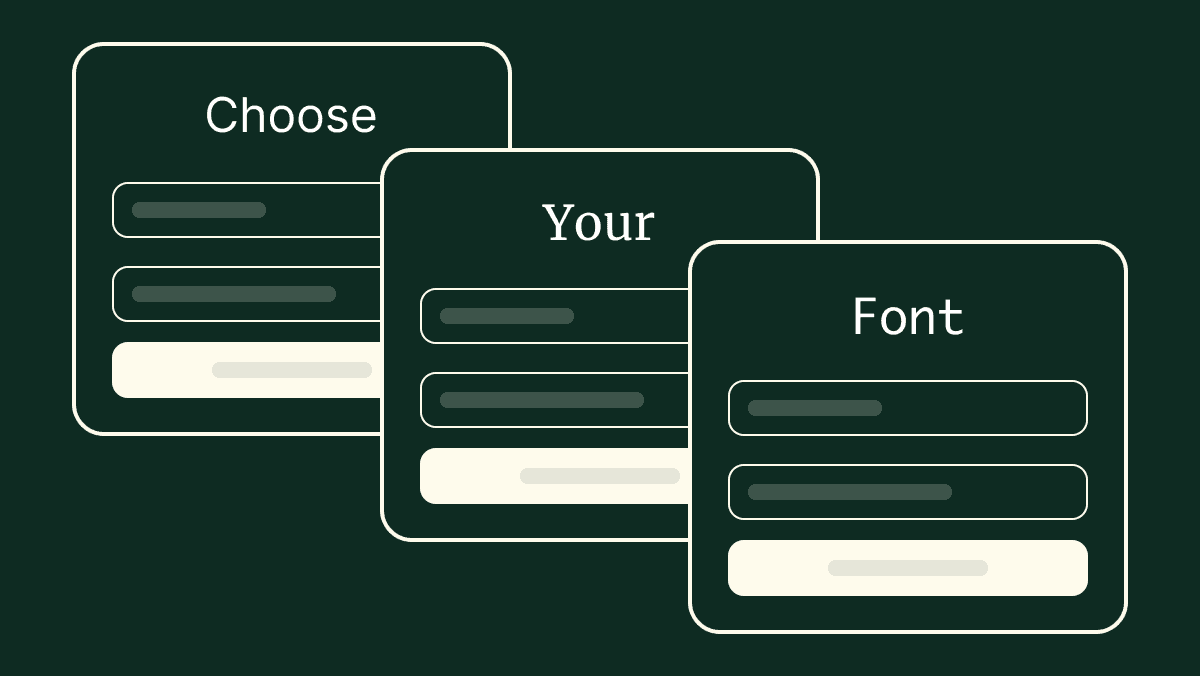 Font selection in Forms