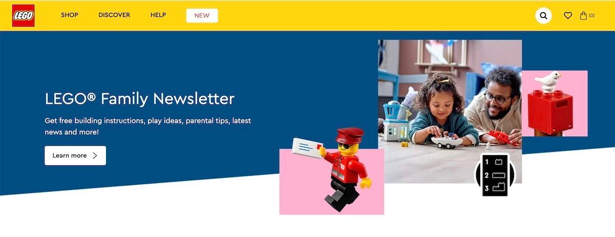 Lego newsletter signup